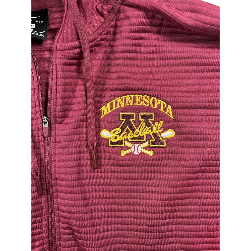 Nike Minnesota Golden Gophers Dri-FIT Full Zip Baseball Maroon Men's Medium - Picture 5 of 7